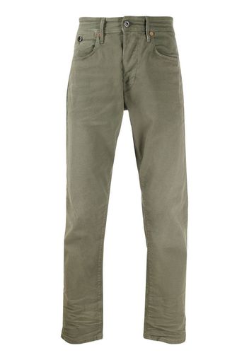 mid rise straight-leg trousers