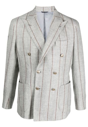 GABO NAPOLI striped wool-blend blazer - Grigio