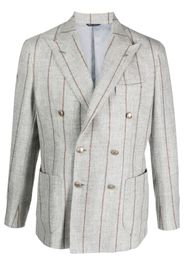 GABO NAPOLI striped wool-blend blazer - Grigio