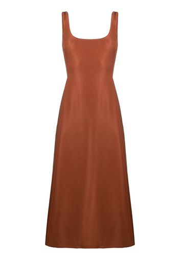 square-neck A-line dress