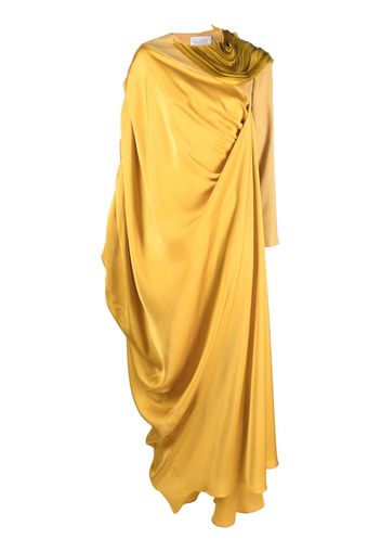 Gaby Charbachy draped asymmetric long dress - Giallo