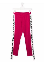 Gaelle Paris Kids Pantaloni sportivi con logo - Rosa