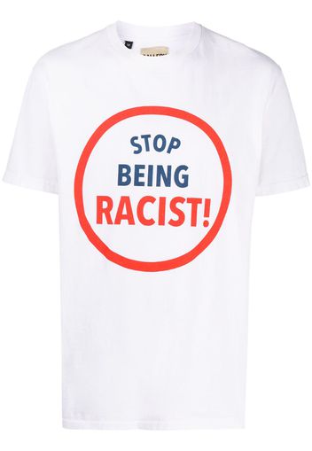 short-sleeved slogan print T-shirt