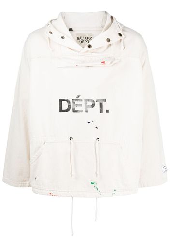 logo print raincoat