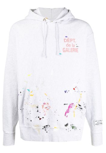 GALLERY DEPT. French logo-print cotton hoodie - Grigio