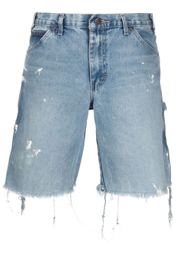 GALLERY DEPT. Shorts denim con effetto vissuto - Blu