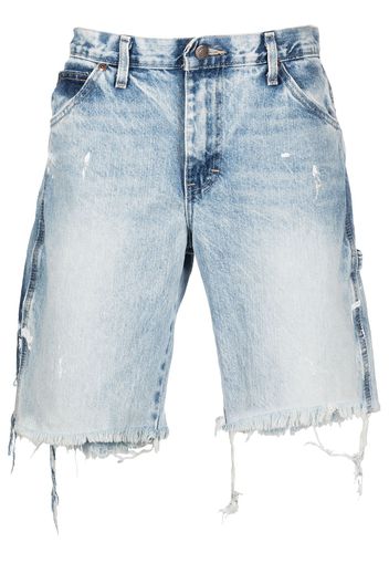 GALLERY DEPT. Shorts denim con effetto vissuto - Blu