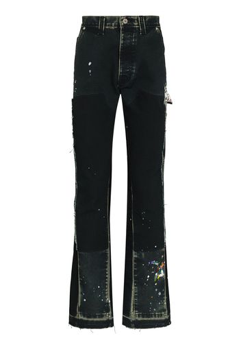 GALLERY DEPT. paint-splatter bootcut jeans - Nero