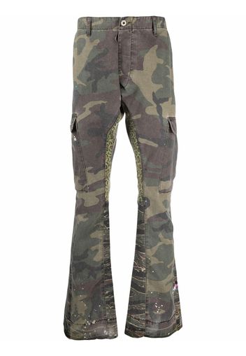 GALLERY DEPT. LA Flare camouflage print trousers - Marrone