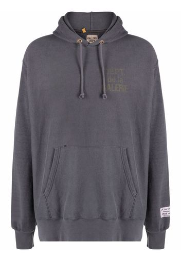 GALLERY DEPT. logo-print cotton-blend hoodie - Grigio