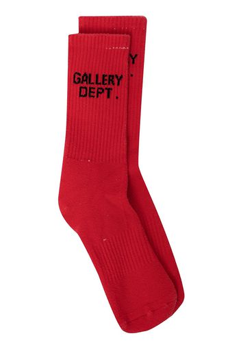 GALLERY DEPT. Clean logo-intarsia socks - Rosso