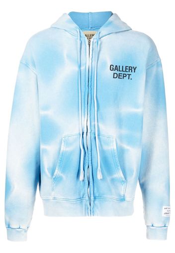 GALLERY DEPT. tie-dye logo-print hoodie - Blu