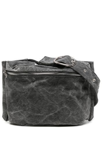 GALLERY DEPT. stonewash logo-print belt bag - Nero