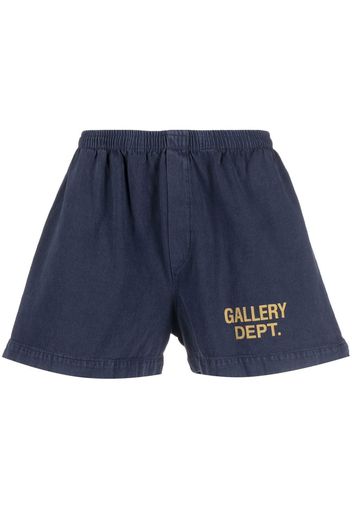 GALLERY DEPT. logo-print deck shorts - Blu