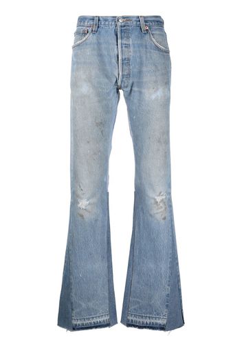 GALLERY DEPT. distressed flared denim jeans - Blu