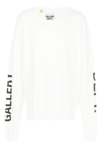 GALLERY DEPT. logo print long-sleeve T-shirt - Bianco