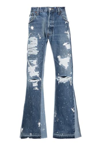 GALLERY DEPT. Indiana distressed flared jeans - Blu