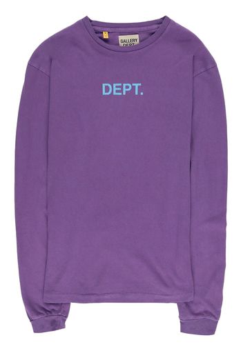 GALLERY DEPT. logo-print long-sleeve T-shirt - Viola