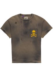 GALLERY DEPT. skull and crossbones-print distressed T-shirt - Nero