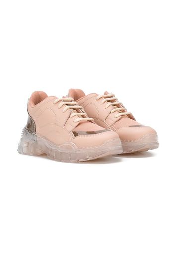 clear sole sneakers