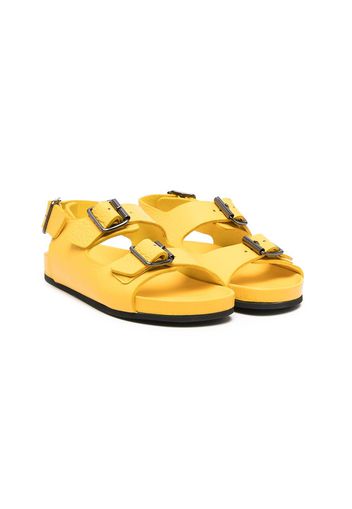 Gallucci Kids buckle-embellished leather sandals - Giallo