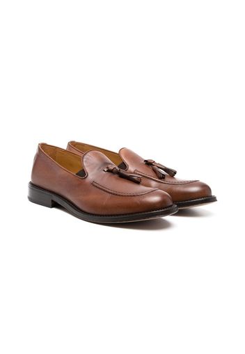 Gallucci Kids TEEN tassel leather loafers - Marrone