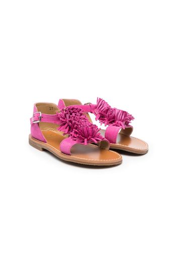 Gallucci Kids calf-suede open-toe sandals - Rosa