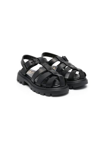 Gallucci Kids buckle-fastening leather sandals - Nero