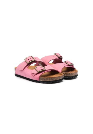 Gallucci Kids leather bucked sandals - Rosa