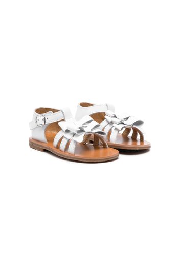 Gallucci Kids open-toe leather sandals - Bianco
