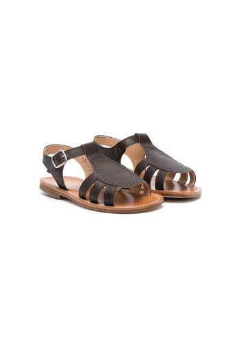 Gallucci Kids open toe cut-out sandals - Marrone