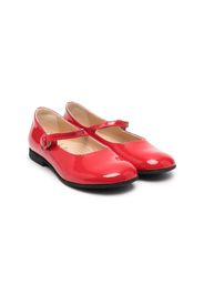 Gallucci Kids buckled ballerina pumps - Rosso