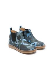 Gallucci Kids camouflage-print leather ankle boots - Blu
