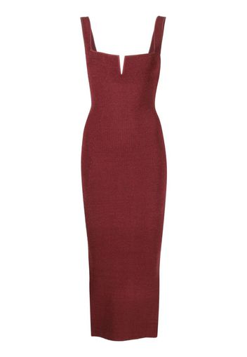 Galvan knitted boydcon dress - Rosso