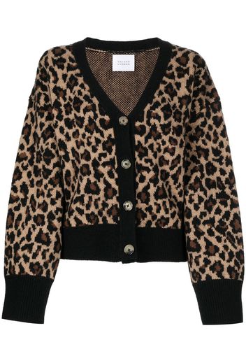 Galvan leopard-print knitted cardigan - 966LEOPARD