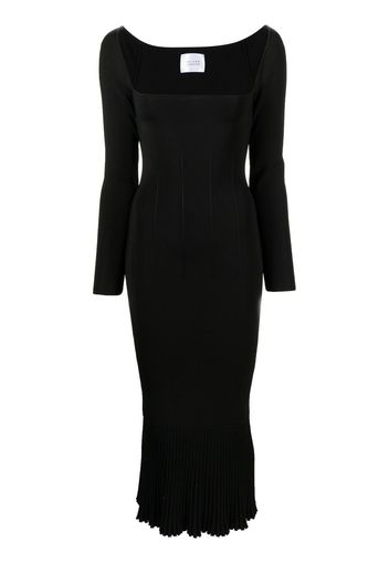 Galvan square-neck dress - Nero