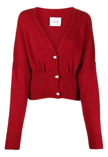 Galvan Cardigan con orlo a coste - Rosso