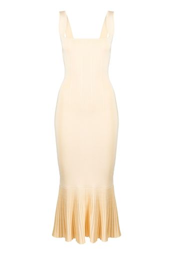 Galvan square-neck sleeveless dress - Giallo