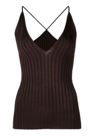 Galvan fine-knit tank top - Marrone