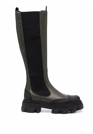 GANNI knee-high chunky boots - Verde