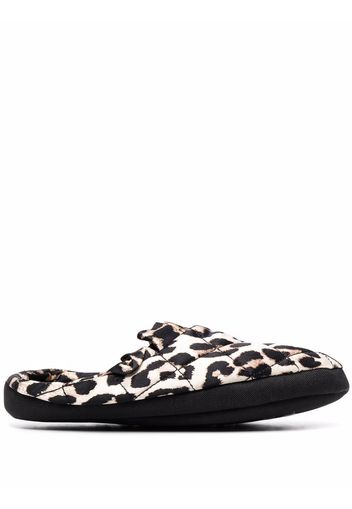 GANNI leopard-print slippers - Toni neutri