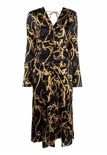 GANNI baroque-print dress - Nero