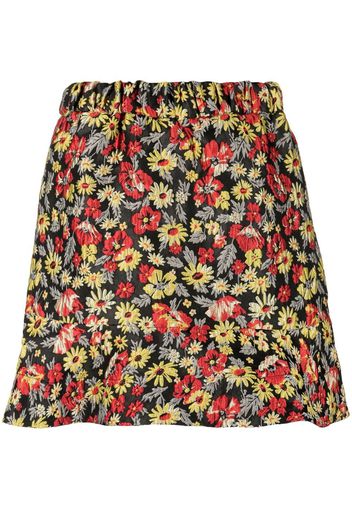 GANNI floral-print skirt - Rosso
