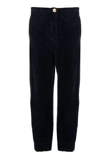 GANNI corduroy tapered trousers - Blu