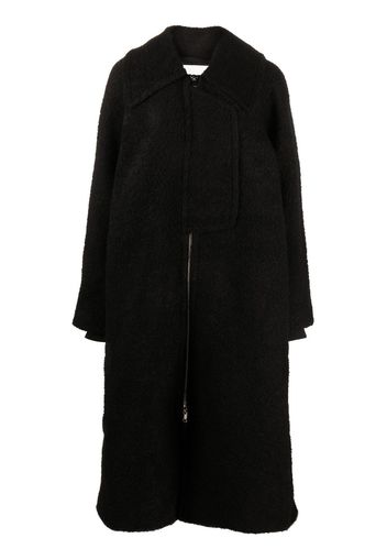 GANNI oversized bouclé coat - Nero