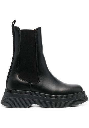 GANNI Creepers leather Chelsea boots - Nero