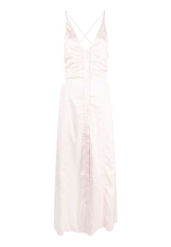 GANNI cut-out halterneck dress - Rosa