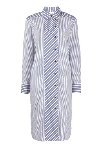 GANNI striped shirt dress - Blu