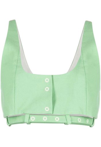 GANNI Suiting crop top - Verde