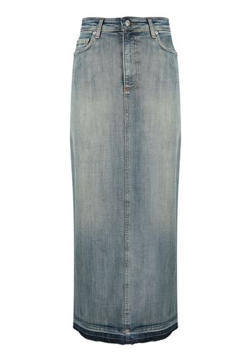 GANNI denim maxi skirt - Blu